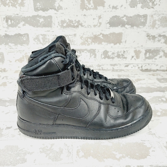 Nike Black AF1 Air Force Lace-Up High Boots K404 - Picture 4 of 10